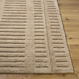 Revival Brown Washable Wool Rug