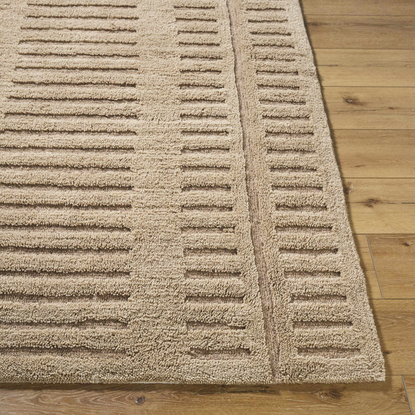 Revival Brown Washable Wool Rug