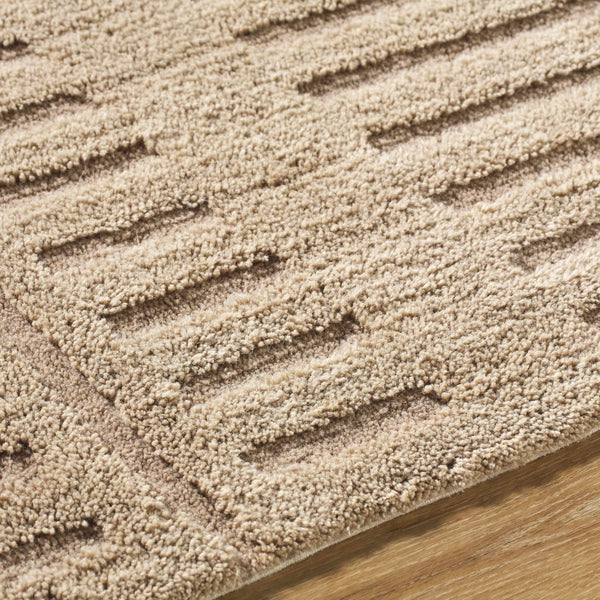 Revival Tan Washable Wool Rug