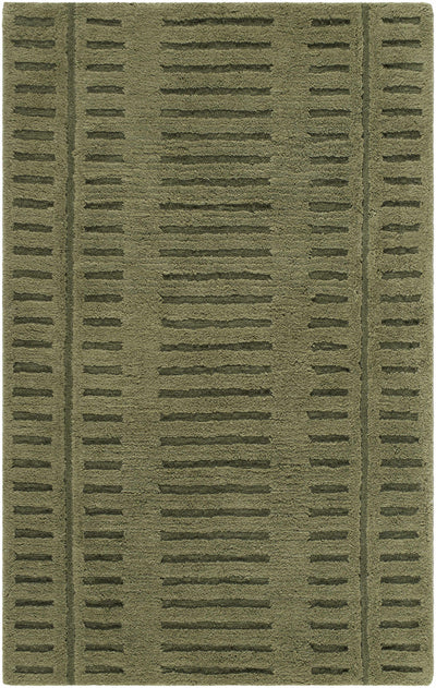 Revival Green Washable Wool Rug