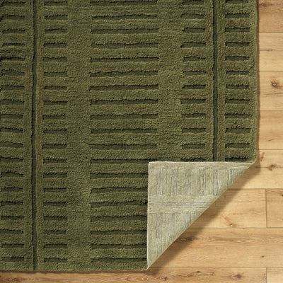 Revival Green Washable Wool Rug