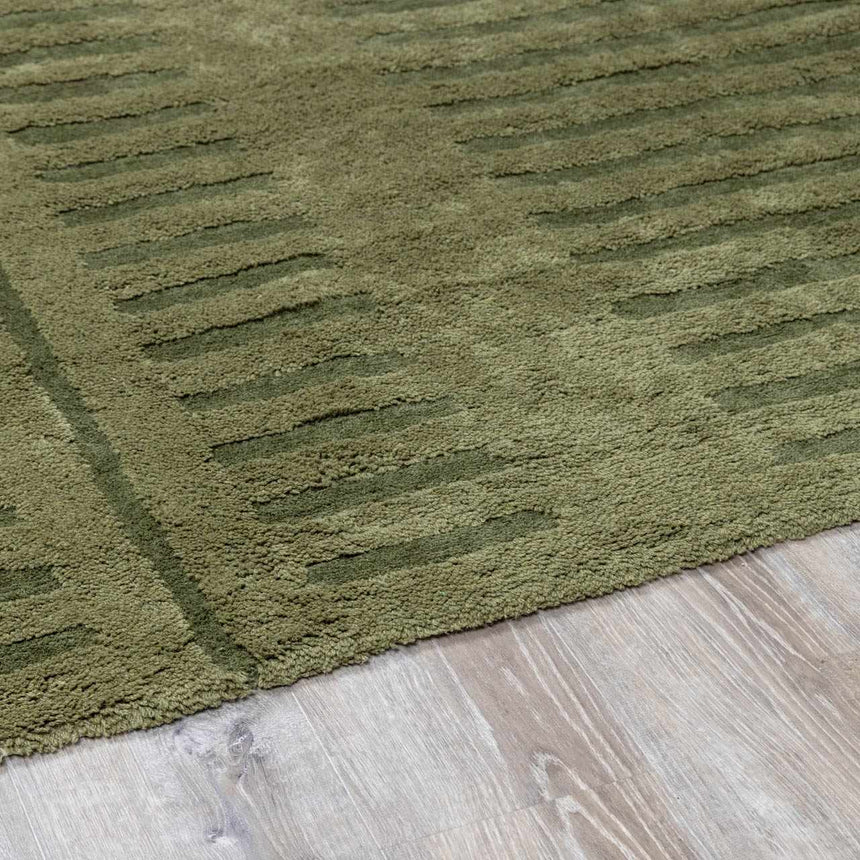 Washable Wool Rug - Green