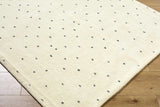 Cirila Dotted Ivory Washable Wool Rug