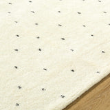 Cirila Dotted Ivory Washable Wool Rug