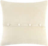 Lucae Beige Cotton Throw Pillow