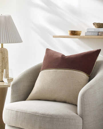 Corine Chestnut Throw Pillow