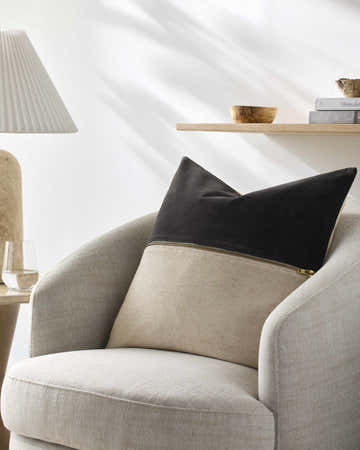 Corine Charcoal Throw Pillow