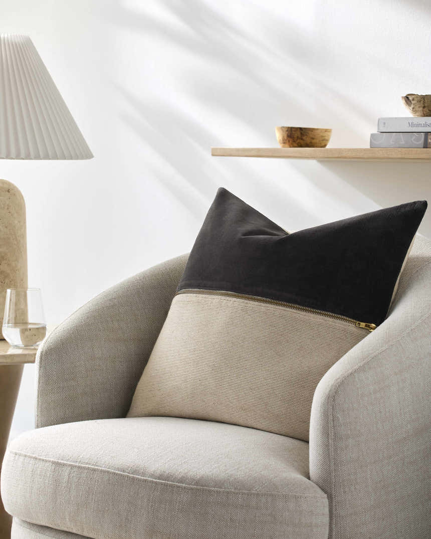 Corine Charcoal Throw Pillow