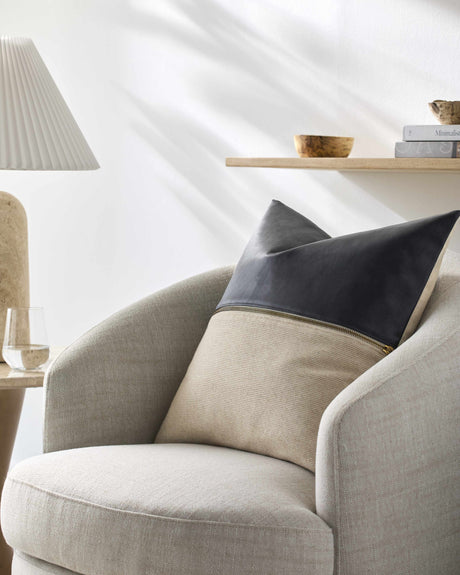 Alekos Charcoal Throw Pillow