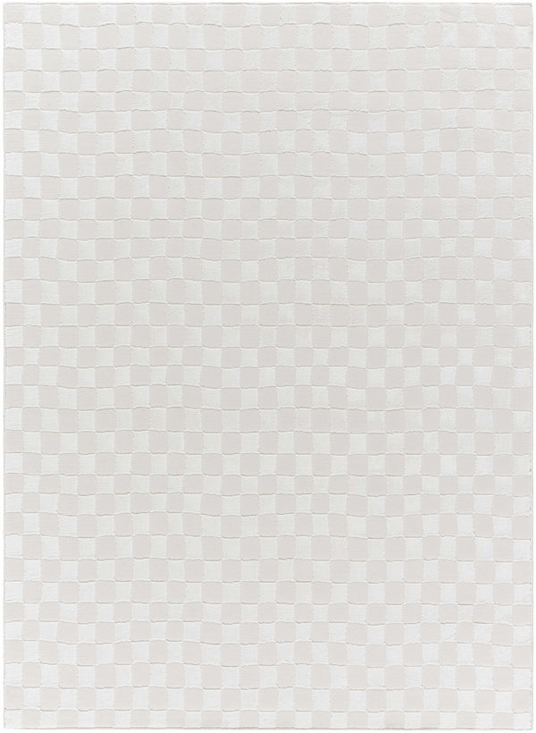 Carina Light Checkered Washable Area Rug