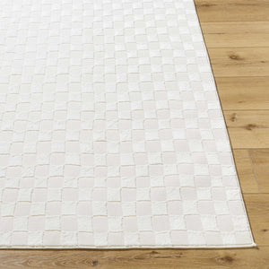 Carina Light Checkered Washable Area Rug