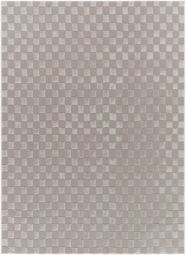 Carina Dark Checkered Washable Area Rug