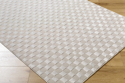 Carina Dark Checkered Washable Area Rug