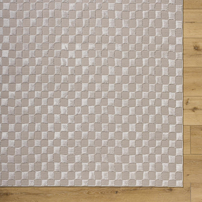 Carina Dark Checkered Washable Area Rug