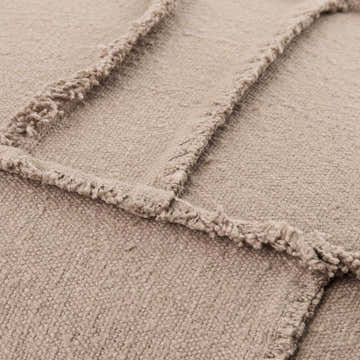 Vabu Brown Cotton Throw Pillow