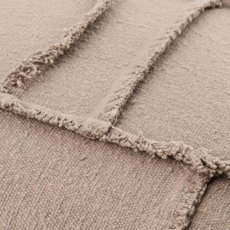 Vabu Brown Cotton Throw Pillow