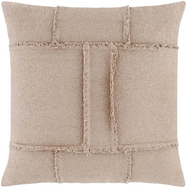 Vabu Brown Cotton Throw Pillow