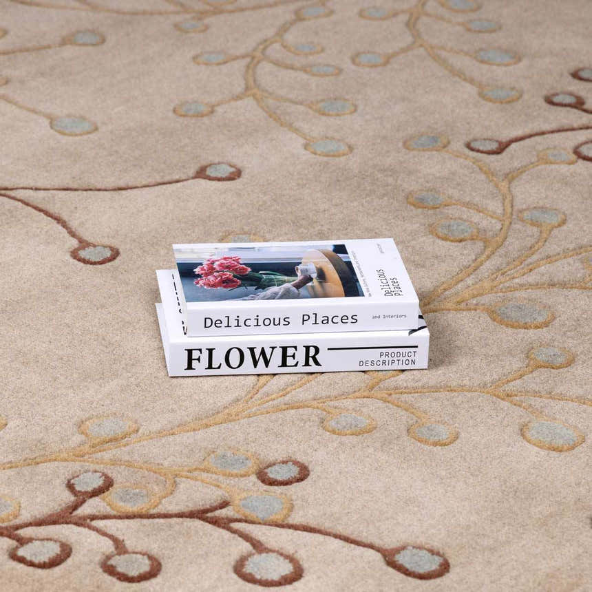 Made to Order Custom Size Beige Gray Elsu Area Rug