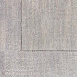 Sample Bordered Solid Gray Wool Rug