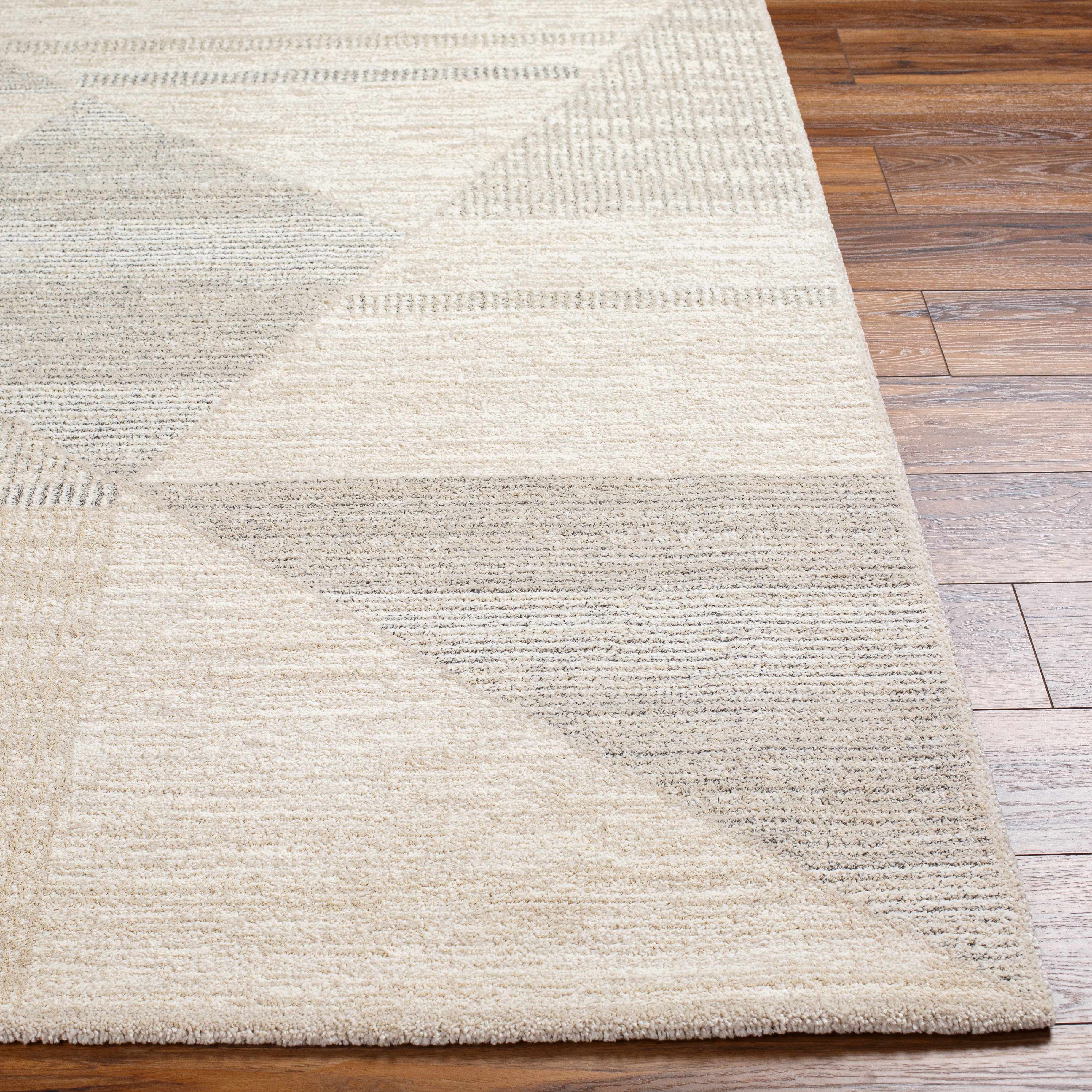 ラグ　Hand Woven LOGO Rug - small Chizu Geometric Neutral Luxe Rug – Boutique Rugs