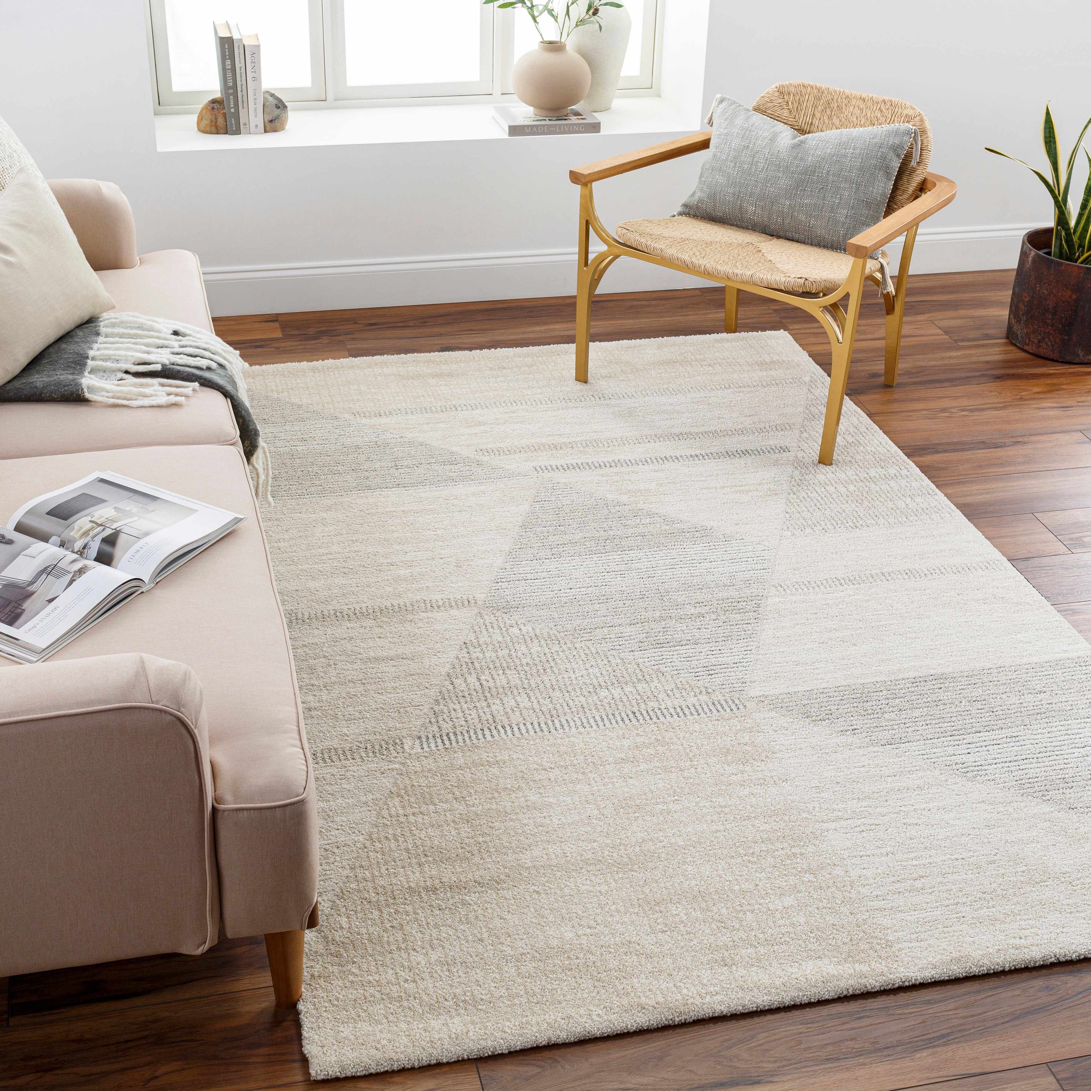 Chizu Geometric Neutral Luxe Rug – Boutique Rugs