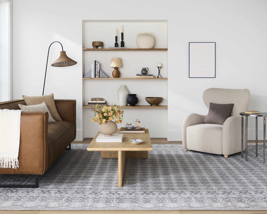 Rainier Blue Washable Rug | Our PNW Home X Livabliss