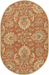 Made to Order Custom Size Chesterton Hand Tufted Orange 1112 Area Rug