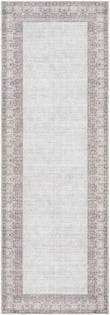Rainier Cottage Border Brown Washable Rug | Our PNW Home X Livabliss