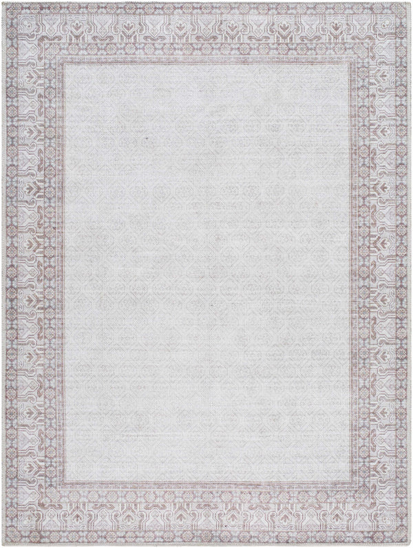 Cloris Brown Washable Area Rug