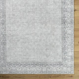 Rainier Cottage Border Gray Washable Rug | Our PNW Home X Livabliss