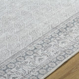 Rainier Cottage Border Gray Washable Rug | Our PNW Home X Livabliss