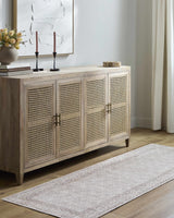 Rainier Cottage Border Beige Washable Rug | Our PNW Home X Livabliss