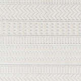 Sample Ivory Cira Textured Trellis Fringe Area Rug - Clearance