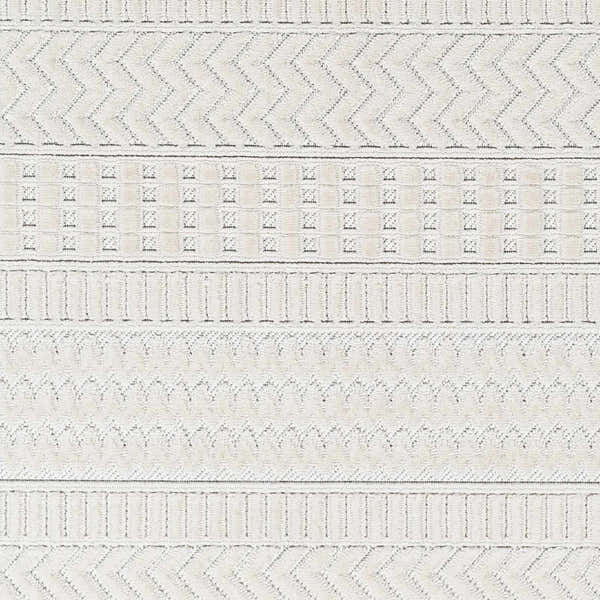 Sample Ivory Cira Textured Trellis Fringe Area Rug - Clearance