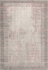 Close-up of Colson Sage area rug. Contemporary design with ash, pale pink, and silver gray hues. Machine woven texture. Design-Rectangle-5373