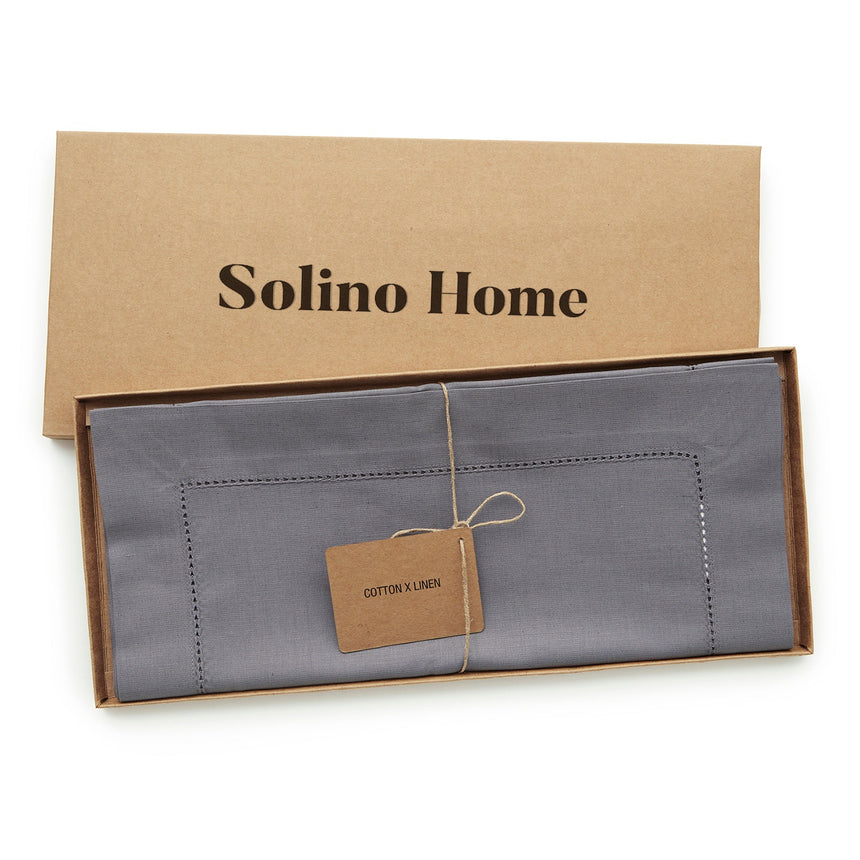 Cotton Linen Hemstitch Table Runner