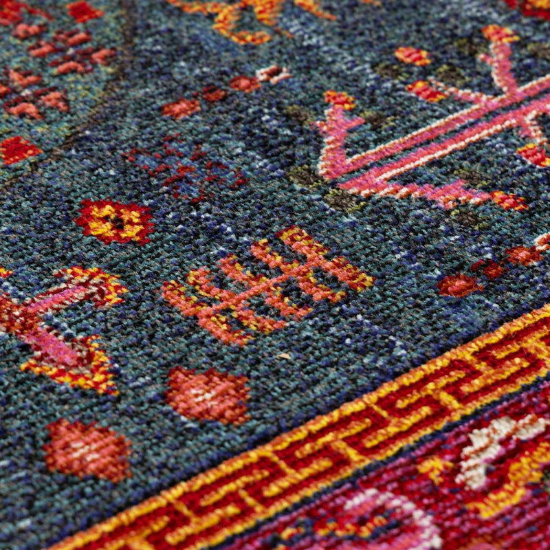 Cleveland Colorful Traditional Area Rug - Teal, Aqua, Navy main image 1
