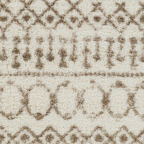 Sample Monarch Cream&Tan Trellis Plush Rug