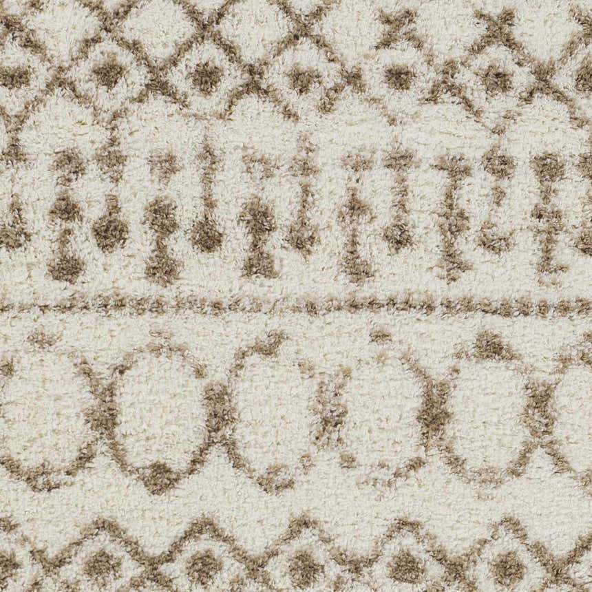 Sample Monarch Cream&Tan Trellis Plush Rug