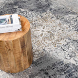 Calion Luxury Faux Silk Rug with Fringes