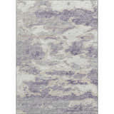 Close-up of Dalyn Camberly CM6 Lavender Area Rug. Abstract pattern in chestnut, light purple, silver gray, and taupe.