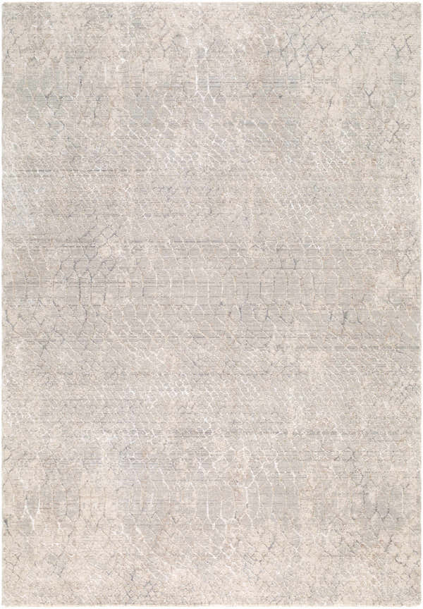 Sample Kike Cream Abstract Machine Woven Polyester Area Rug