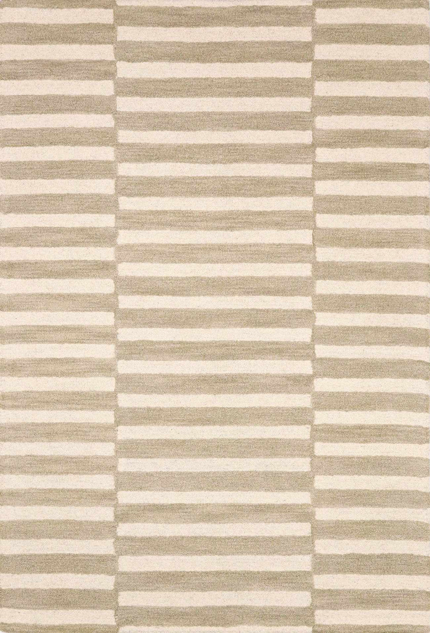 Idaho Broken-Striped Beige Area Rug | Our PNW Home X Livabliss
