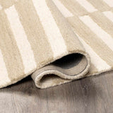 Idaho Broken-Striped Beige Area Rug | Our PNW Home X Livabliss