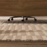 Made to Order Custom Size Idaho Broken-Striped Beige Area Rug | Our PNW Home X Livabliss