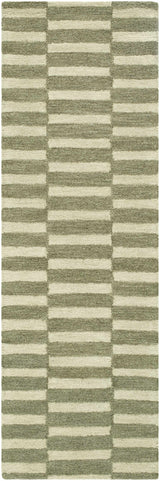 Idaho Broken-Striped Green Area Rug | Our PNW Home X Livabliss