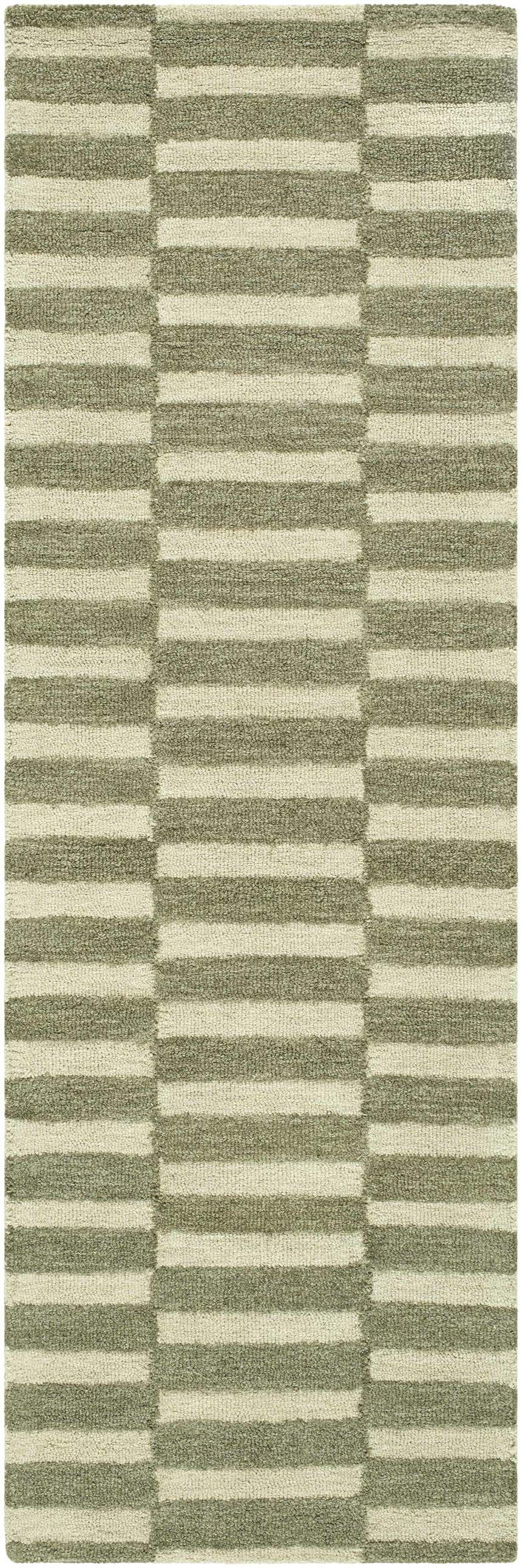 Made to Order Custom Size Idaho Broken-Striped Green Area Rug | Our PNW Home X Livabliss