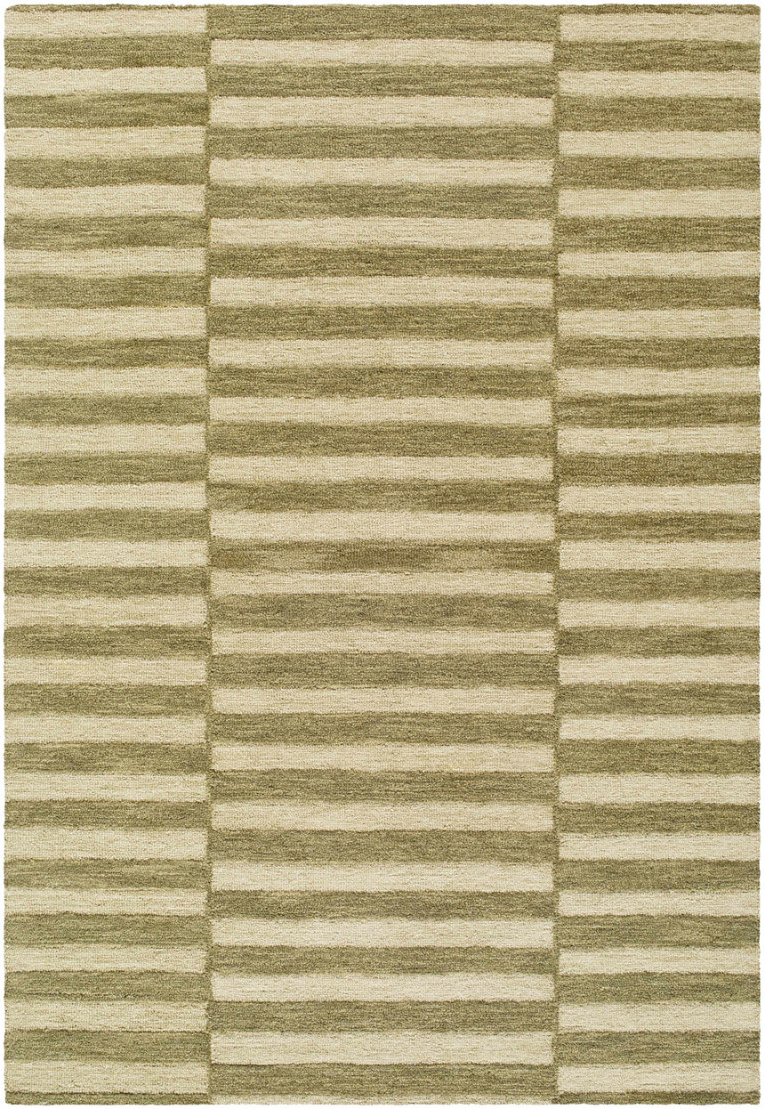 Idaho Broken-Striped Green Area Rug | Our PNW Home X Livabliss