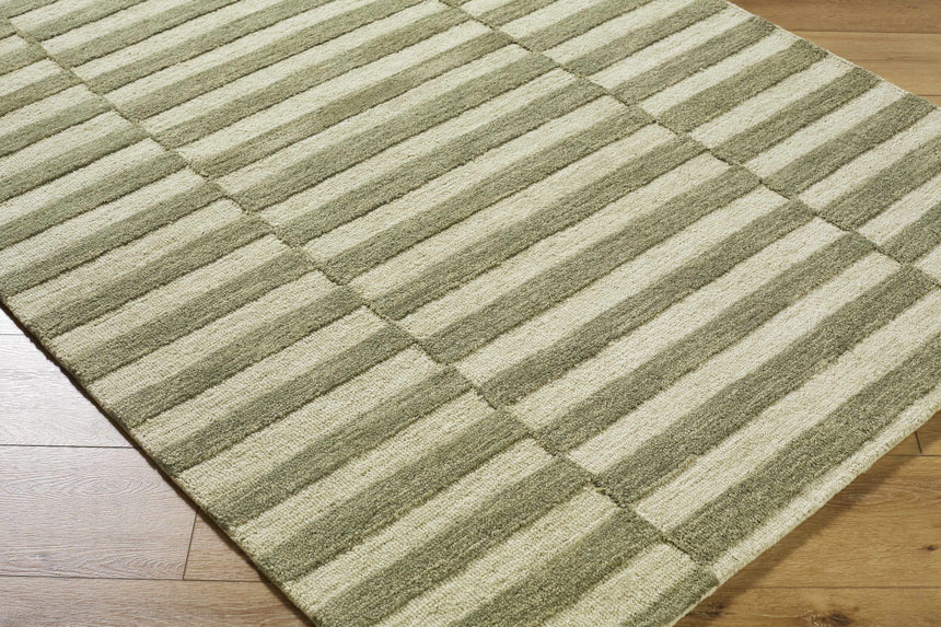 Idaho Broken-Striped Green Area Rug | Our PNW Home X Livabliss