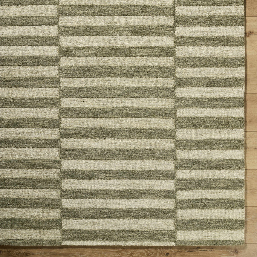 Idaho Broken-Striped Green Area Rug | Our PNW Home X Livabliss